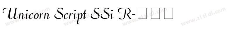 Unicorn Script SSi R字体转换